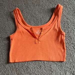 Aerie Orange Sleeveless Crop Top